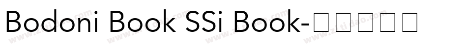 Bodoni Book SSi Book字体转换